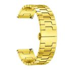 22mm H-shaped Butterfly Buckle Stainless Steel Watch Band(Gold) - 3