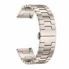 22mm H-shaped Butterfly Buckle Stainless Steel Watch Band(Starlight) - 3