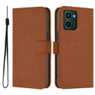 For HMD Pulse Pro / Pulse / Pulse+ Skin Feel Solid Color Leather Phone Case with Lanyard(Brown) - 2