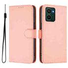 For HMD Pulse Pro / Pulse / Pulse+ Skin Feel Solid Color Leather Phone Case with Lanyard(Pink) - 2