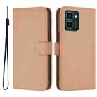 For HMD Pulse Pro / Pulse / Pulse+ Skin Feel Solid Color Leather Phone Case with Lanyard(Nude) - 2