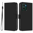 For HMD Pulse Pro / Pulse / Pulse+ Skin Feel Solid Color Leather Phone Case with Lanyard(Black) - 2
