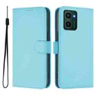 For HMD Pulse Pro / Pulse / Pulse+ Skin Feel Solid Color Leather Phone Case with Lanyard(Sky Blue) - 2