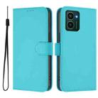 For HMD Pulse Pro / Pulse / Pulse+ Skin Feel Solid Color Leather Phone Case with Lanyard(Lake Blue) - 2