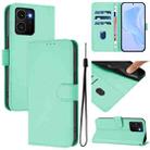 For HMD Skyline Skin Feel Solid Color Leather Phone Case with Lanyard(Mint Green) - 1