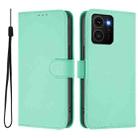 For HMD Skyline Skin Feel Solid Color Leather Phone Case with Lanyard(Mint Green) - 2