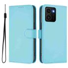 For HMD Skyline Skin Feel Solid Color Leather Phone Case with Lanyard(Sky Blue) - 2