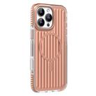 For iPhone 16 Pro Max Mutural Corrugated Texture Magsafe Magnetic Shockproof Phone Case(Antique Brass) - 1