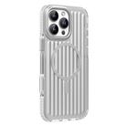 For iPhone 16 Pro Max Mutural Corrugated Texture Magsafe Magnetic Shockproof Phone Case(Silver) - 1