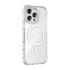 For iPhone 16 Pro Max Mutural Blink Series Glitter Edge MagSafe Magnetic Phone Case(White) - 1