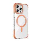 For iPhone 16 Pro Max Mutural Blink Series Glitter Edge MagSafe Magnetic Phone Case(Orange) - 1