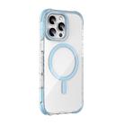 For iPhone 16 Pro Max Mutural Blink Series Glitter Edge MagSafe Magnetic Phone Case(Blue) - 1