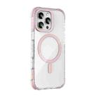 For iPhone 16 Pro Mutural Blink Series Glitter Edge MagSafe Magnetic Phone Case(Pink) - 1