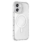 For iPhone 16 Mutural Blink Series Glitter Edge MagSafe Magnetic Phone Case(White) - 1