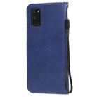 For Oppo A52 / A72 / A92 Solid Color Horizontal Flip Protective Leather Case with Holder & Card Slots & Wallet & Photo Frame & Lanyard(Blue) - 3