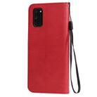 For Oppo A52 / A72 / A92 Solid Color Horizontal Flip Protective Leather Case with Holder & Card Slots & Wallet & Photo Frame & Lanyard(Red) - 3