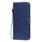 For Oppo Reno3 5G / Find X2 Lite Solid Color Horizontal Flip Protective Leather Case with Holder & Card Slots & Wallet & Photo Frame & Lanyard(Blue) - 2