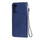 For Oppo Reno3 5G / Find X2 Lite Solid Color Horizontal Flip Protective Leather Case with Holder & Card Slots & Wallet & Photo Frame & Lanyard(Blue) - 3