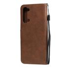 For Oppo Reno3 5G / Find X2 Lite Solid Color Horizontal Flip Protective Leather Case with Holder & Card Slots & Wallet & Photo Frame & Lanyard(Brown) - 3