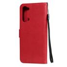 For Oppo Reno3 5G / Find X2 Lite Solid Color Horizontal Flip Protective Leather Case with Holder & Card Slots & Wallet & Photo Frame & Lanyard(Red) - 3