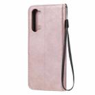 For Oppo Reno3 5G / Find X2 Lite Solid Color Horizontal Flip Protective Leather Case with Holder & Card Slots & Wallet & Photo Frame & Lanyard(Rose Gold) - 3