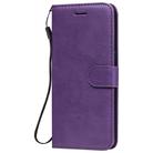 For Oppo Reno3 Pro 4G Solid Color Horizontal Flip Protective Leather Case with Holder & Card Slots & Wallet & Photo Frame & Lanyard(Purple) - 2