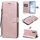 For Oppo Reno3 Pro 5G / Find X2 Neo Solid Color Horizontal Flip Protective Leather Case with Holder & Card Slots & Wallet & Photo Frame & Lanyard(Rose Gold) - 1