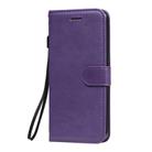 For Oppo Reno4 5G Solid Color Horizontal Flip Protective Leather Case with Holder & Card Slots & Wallet & Photo Frame & Lanyard(Purple) - 2