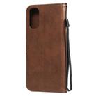 For Oppo Reno4 5G Solid Color Horizontal Flip Protective Leather Case with Holder & Card Slots & Wallet & Photo Frame & Lanyard(Brown) - 3