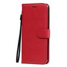 For Oppo Reno4 5G Solid Color Horizontal Flip Protective Leather Case with Holder & Card Slots & Wallet & Photo Frame & Lanyard(Red) - 1