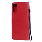 For Oppo Reno4 5G Solid Color Horizontal Flip Protective Leather Case with Holder & Card Slots & Wallet & Photo Frame & Lanyard(Red) - 2