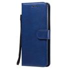 For Oppo Reno4 Pro 5G Solid Color Horizontal Flip Protective Leather Case with Holder & Card Slots & Wallet & Photo Frame & Lanyard(Blue) - 2