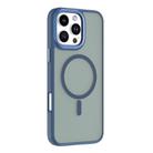For iPhone 16 Pro Max Mutural Skin Feel Series Frosted MagSafe Magnetic Phone Case(Blue) - 1