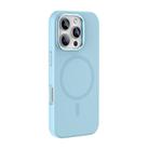For iPhone 16 Pro Max Mutural Karen Series Liquid Silicone MagSafe Magnetic Phone Case(Sky Blue) - 1