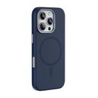 For iPhone 16 Pro Max Mutural Karen Series Liquid Silicone MagSafe Magnetic Phone Case(Navy Blue) - 1