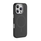 For iPhone 16 Pro Max Mutural Karen Series Liquid Silicone MagSafe Magnetic Phone Case(Black) - 1