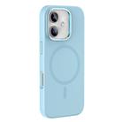 For iPhone 16 Mutural Karen Series Liquid Silicone MagSafe Magnetic Phone Case(Sky Blue) - 1