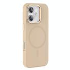For iPhone 16 Mutural Karen Series Liquid Silicone MagSafe Magnetic Phone Case(Desert Gold) - 1