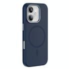 For iPhone 16 Mutural Karen Series Liquid Silicone MagSafe Magnetic Phone Case(Navy Blue) - 1