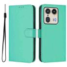 For Motorola Edge 50 5G Global Skin Feel Solid Color Leather Phone Case with Lanyard(Green) - 2