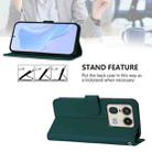 For Motorola Edge 50 5G Global Skin Feel Solid Color Leather Phone Case with Lanyard(Dark Green) - 3