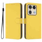 For Motorola Edge 50 5G Global Skin Feel Solid Color Leather Phone Case with Lanyard(Lemon Yellow) - 2