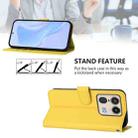 For Motorola Edge 50 5G Global Skin Feel Solid Color Leather Phone Case with Lanyard(Lemon Yellow) - 3