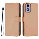 For Motorola Moto E14 / G04 4G Skin Feel Solid Color Leather Phone Case with Lanyard(Nude) - 2