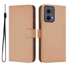 For Motorola Edge 5G 2024 Skin Feel Solid Color Leather Phone Case with Lanyard(Nude) - 2