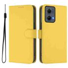 For Motorola Edge 5G 2024 Skin Feel Solid Color Leather Phone Case with Lanyard(Lemon Yellow) - 2