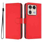 For Motorola Edge 50 Ultra / X50 Ultra Skin Feel Solid Color Leather Phone Case with Lanyard(Red) - 2