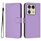 For Motorola Edge 50 Ultra / X50 Ultra Skin Feel Solid Color Leather Phone Case with Lanyard(Lavender Purple) - 2