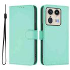 For Motorola Edge 50 Ultra / X50 Ultra Skin Feel Solid Color Leather Phone Case with Lanyard(Mint Green) - 2