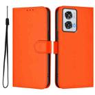 For Motorola Edge 50 Fusion Skin Feel Solid Color Leather Phone Case with Lanyard(Orange) - 2